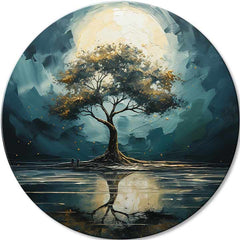 Okrugle slike akrilom Refleksije prirode - hlavný obrázok