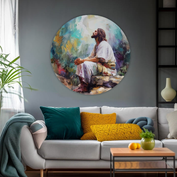 Okrugle slike akrilom Duhovni mir | različite dimenzije