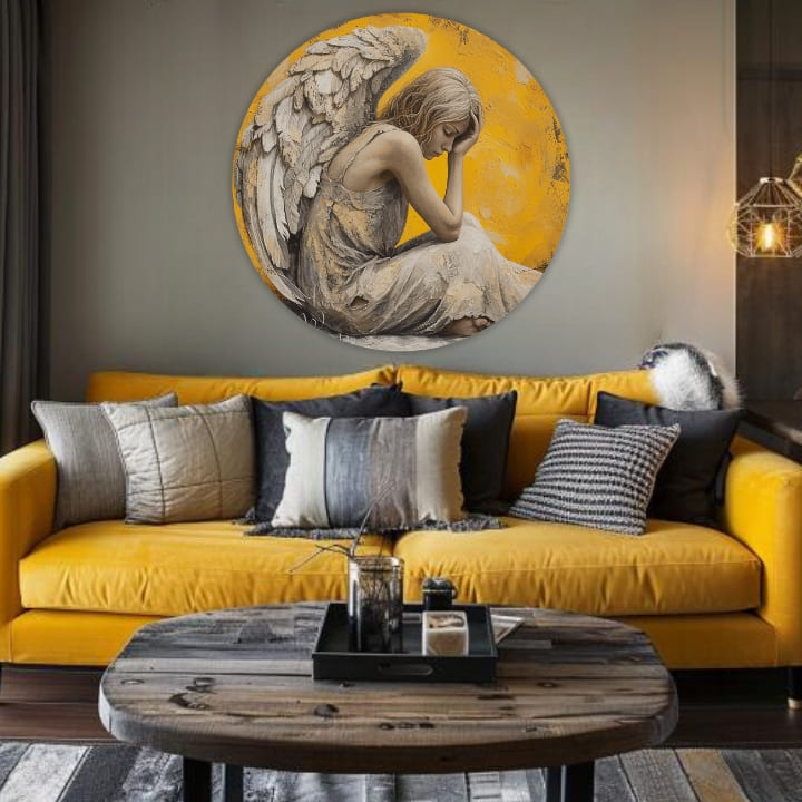 Okrugle slike s akrilom Wings of Peace | različite dimenzije