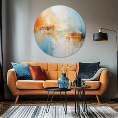 Okrugle slike akrilom Abstract morning | različite dimenzije