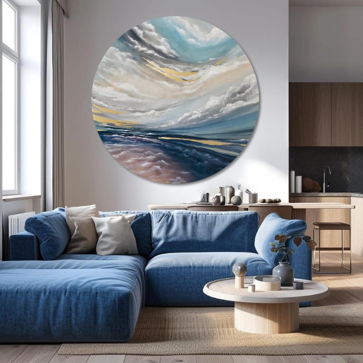 Okrugle slike akrilom Novi početak | različite dimenzije