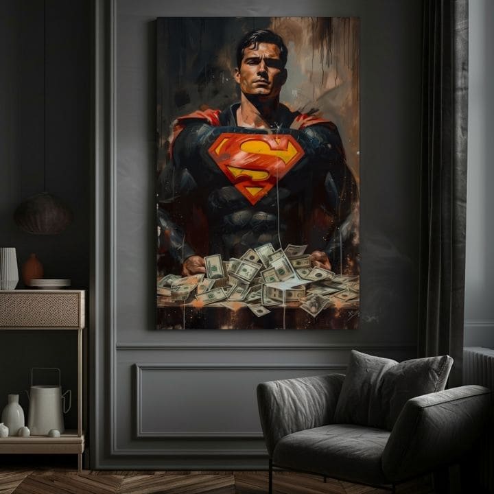 Slika SUPERMAN : Money Man | Akrilni detalji