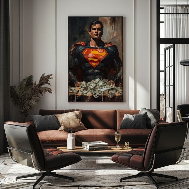 Slika SUPERMAN : Money Man | Akrilni detalji
