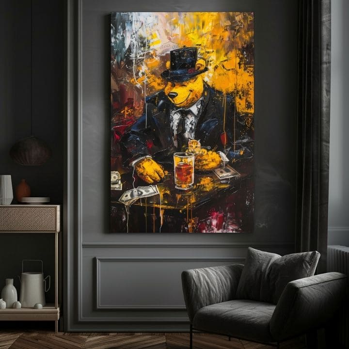 Slika MAFIA BOSS BEAR | Akrilni detalji