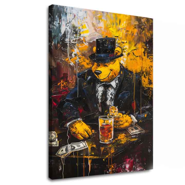 Slika MAFIA BOSS BEAR | dovršeno rukom umjetnika - slika 2