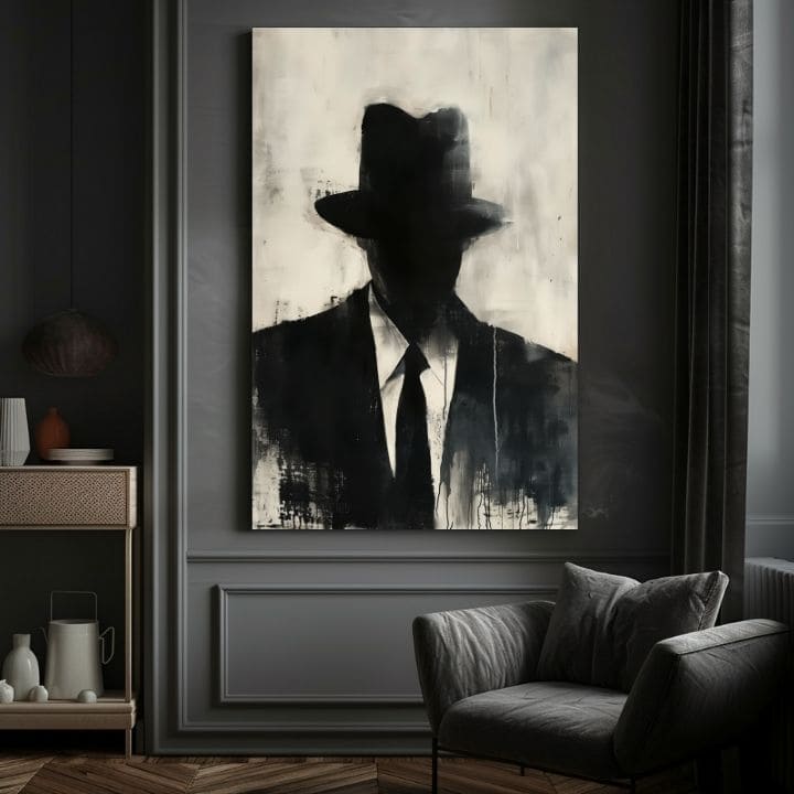 Slika THE FACELESS MOBSTER | Akrilni detalji