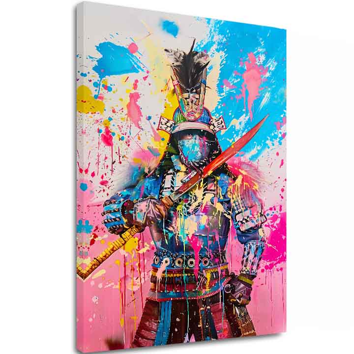 Slika SAMURAI SPIRIT na platnu | Oslikana struktura
