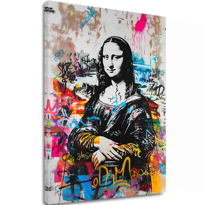 Slika GRAFFITI MONA na platnu | Oslikana struktura