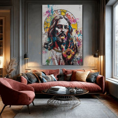 Slika POP WARRIOR na platnu | Oslikana struktura