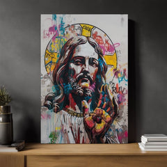 Slika POP WARRIOR na platnu | Oslikana struktura