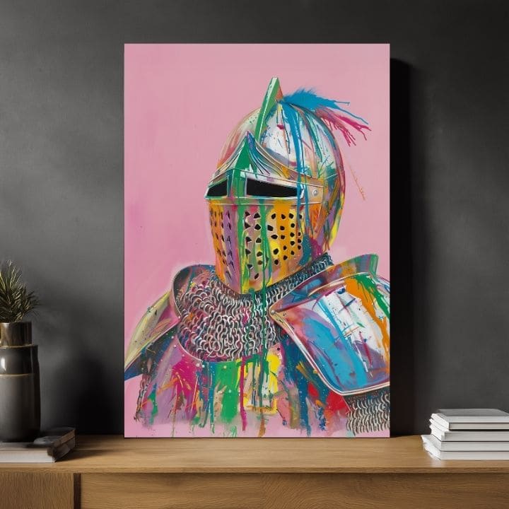 Slika VIVID KNIGHT na platnu | Oslikana struktura