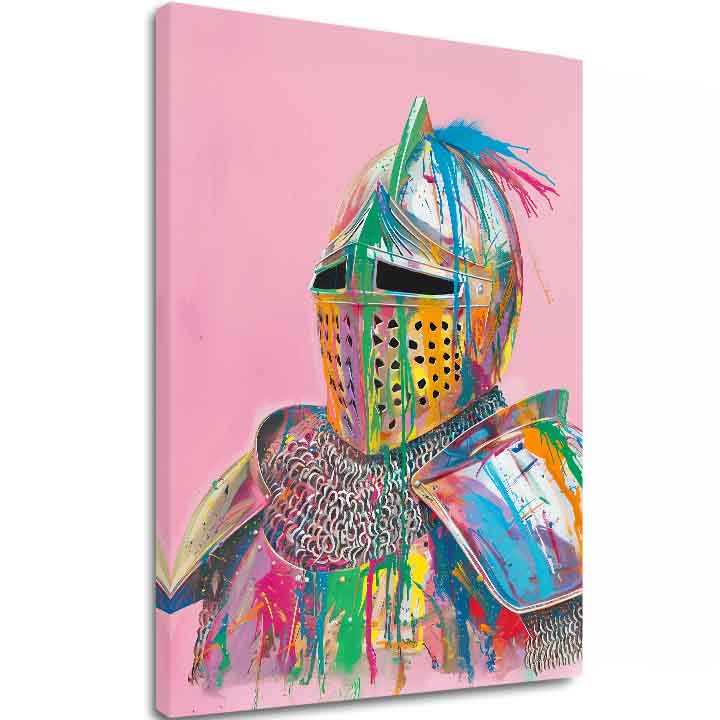 Slika VIVID KNIGHT na platnu | Oslikana struktura