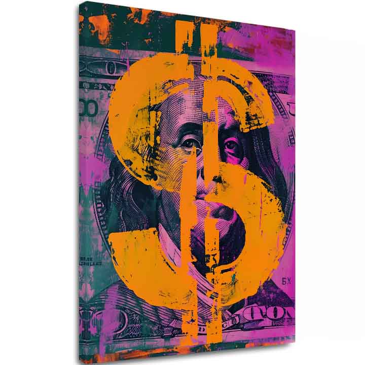 Slika MONEY BENJAMIN na platnu | Oslikana struktura