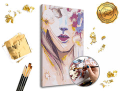 Slikanje po brojevima PREMIUM GOLD | Žena sa cvijećem