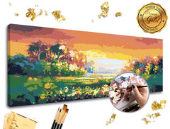 Slikanje po brojevima PREMIUM GOLD | Pastelni pejzaž