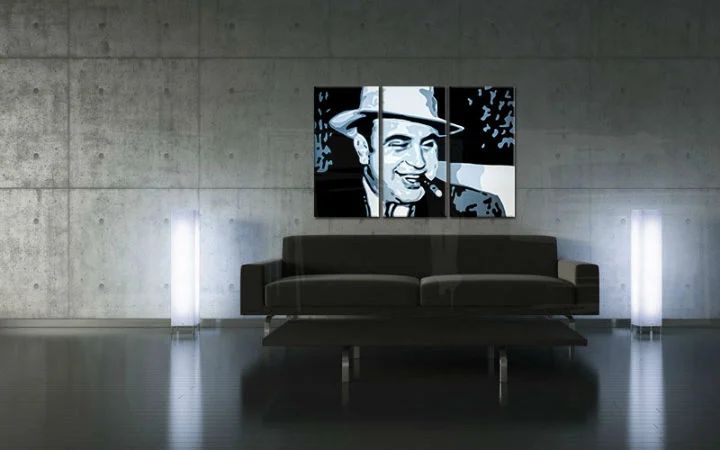 Ručno oslikana POP ART slika AL CAPONE | različite veličine - slika 2