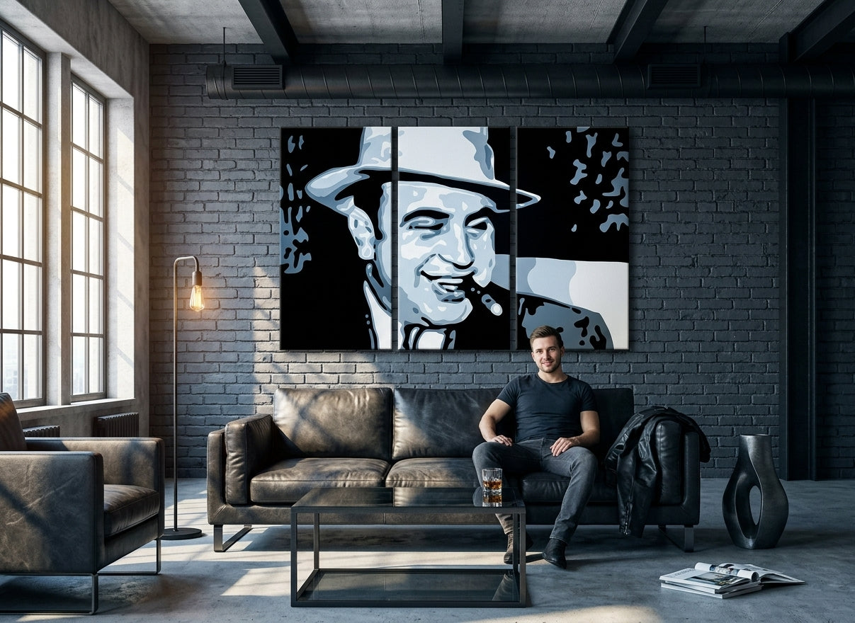 Ručno oslikana POP ART slika AL CAPONE | različite veličine - slika 4