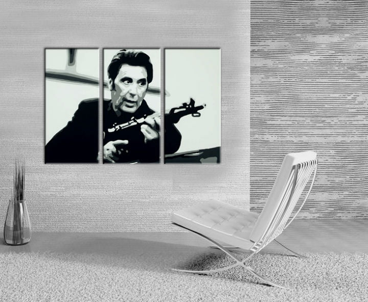 Ručno oslikana POP Art slika AL PACINO 3 dijela al4