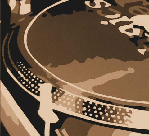 Ručno oslikana POP ART slika DJ 60x40 cm