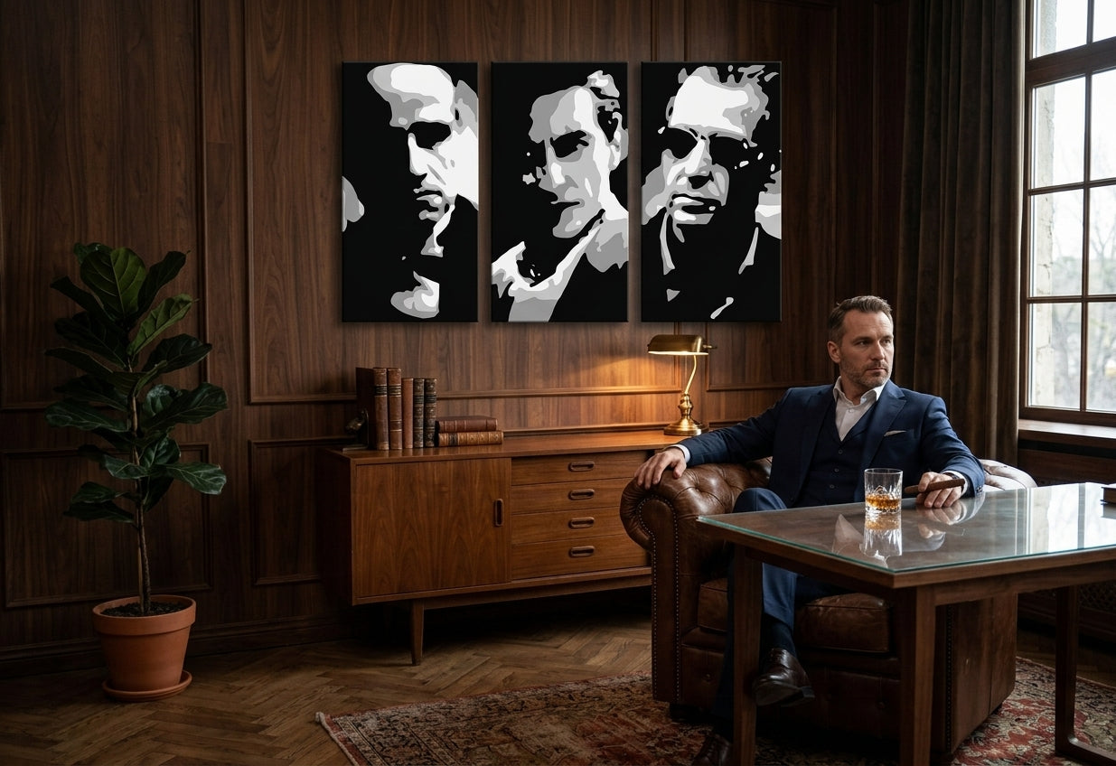 Ručno oslikana POP Art slika KUM 3 dijela god2 - slika 3