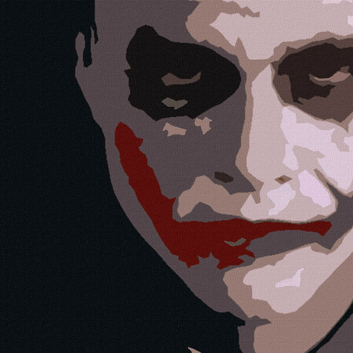 Ručno oslikana POP ART slika JOKER 100x100 cm