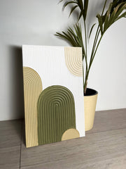 Naslikana slika sa strukturom - Sunčan dan u planinama | različite dimenzije