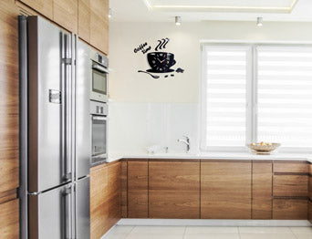 Zidni sat COFFE TIME 3D BLACK NH045-black