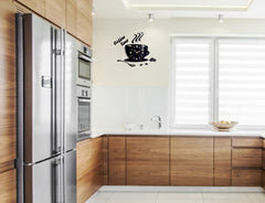 Zidni sat COFFE TIME 3D BLACK NH045-black