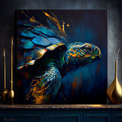 Dekorativna slika na platnu - PREMIUM ART - Green Turtle Odyssey