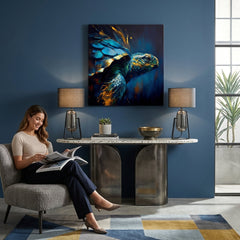 Dekorativna slika na platnu - PREMIUM ART - Green Turtle Odyssey - slika 5