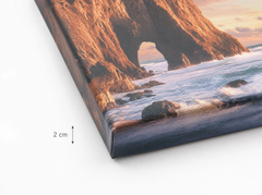 Detalj gallery-wrap ruba pravokutne foto slike – kvalitetno pamučno platno 340 g/m²