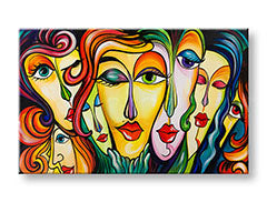 Ručno oslikana zidna slika ŽENE 1 komad YOBAM009E1 | različite veličine