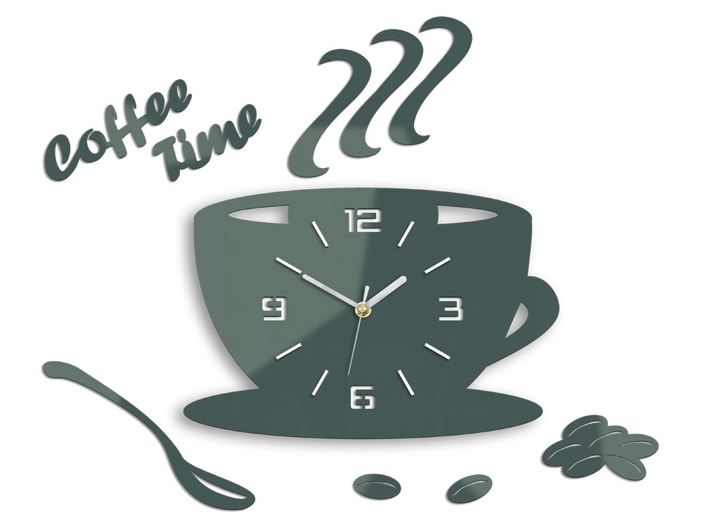 Zidni satovi COFFE TIME 3D GRAY - slika 2