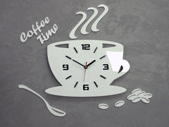 Zidni sat COFFE TIME 3D WHITE - slika 3