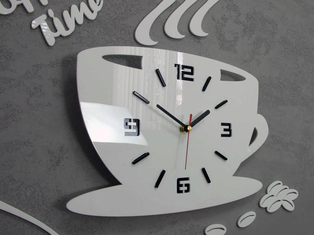 Zidni sat COFFE TIME 3D WHITE - slika 4