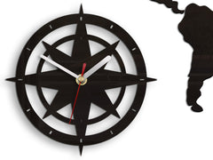 Zidni satovi WORLD MAP WENGE - slika 3