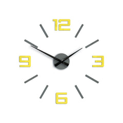 Zidni satovi SILVER XL GREY-YELLOW