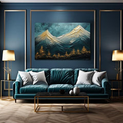 Moderni zidni dekor Golden Mysterious Rock - PREMIUM ART