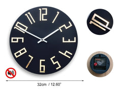 Moderni zidni sat SLIM Matte Black - slika 5