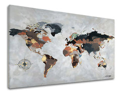 Slika na platnu KARTA SVIJETA 1 dio XOBCH12287GE1