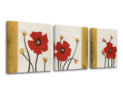 Slika na platnu CVIJEĆE 3 dijela XOBDO148D3