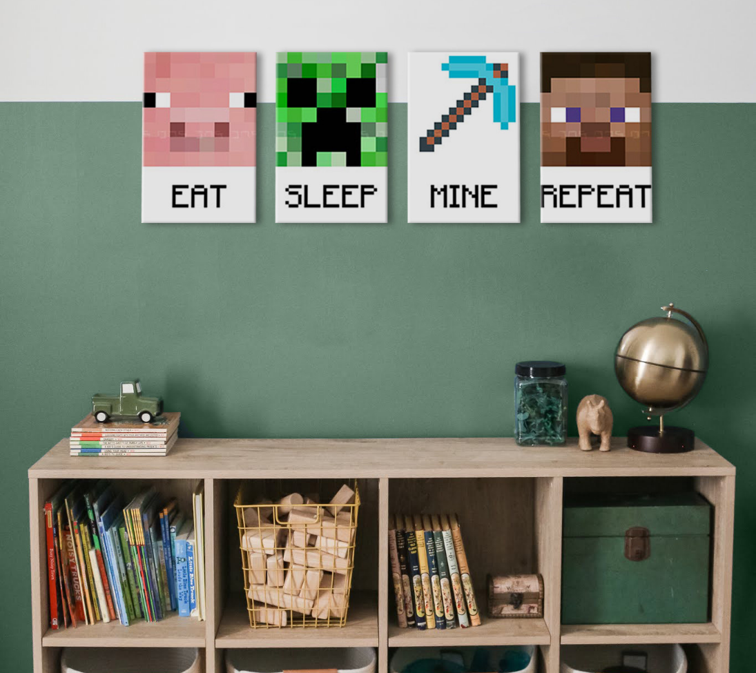 Minecraft slika - Istaknuti likovi na platnu - Jedi, spavaj, kopaj, ponavljaj - slika 3