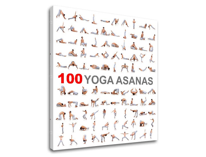 Motivacijska zidna slika 100 joga asana - slika 2