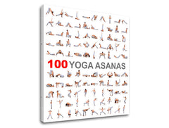 Motivacijska zidna slika 100 joga asana - slika 5