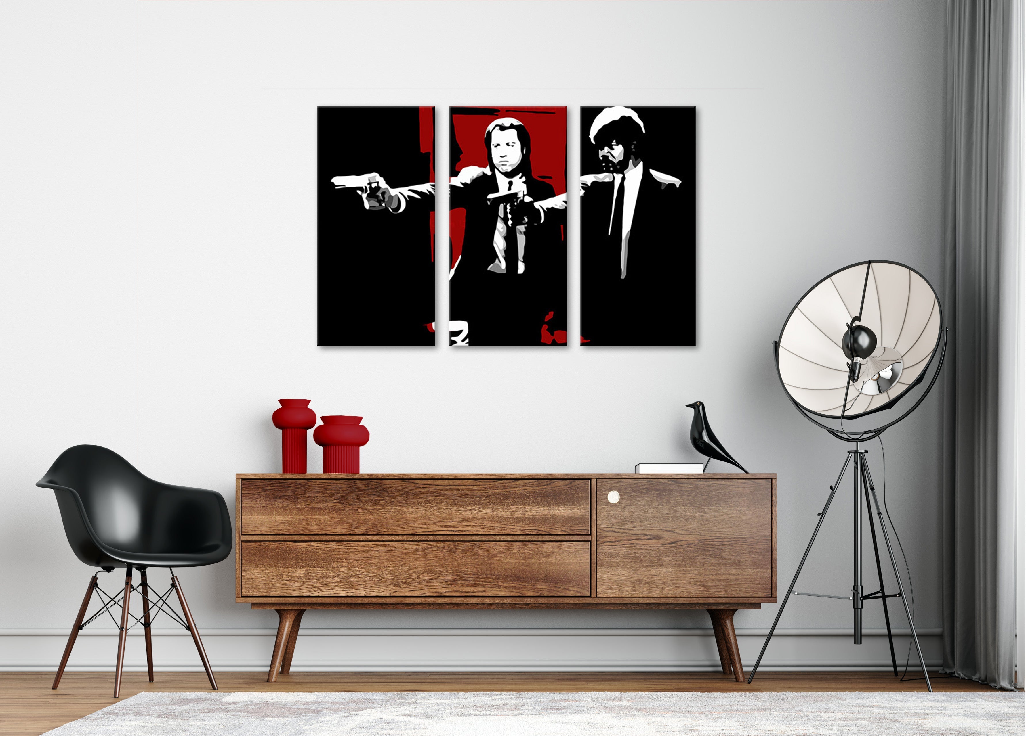 Tiskana POP Art slika Pulp Fiction 3 dijela pulp5