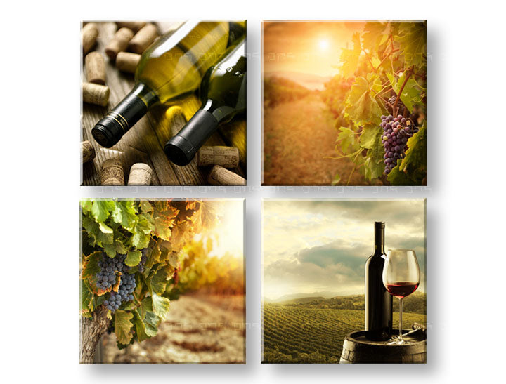 Zidna slika Sastanak u vinogradu 4 dijela