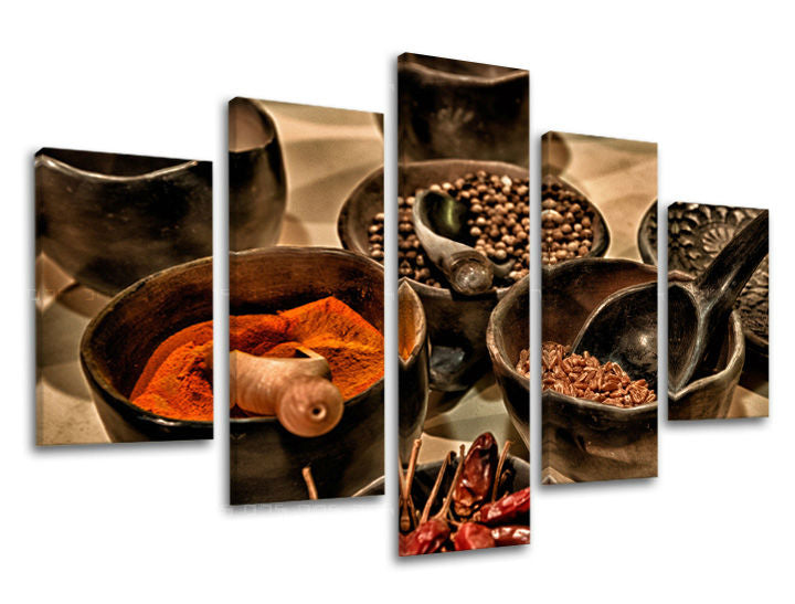 5-dijelna zidna slika KUHINJA KU027E50