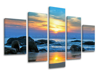 5-dijelna zidna slika ZAPAD SLNKA ZS007E50