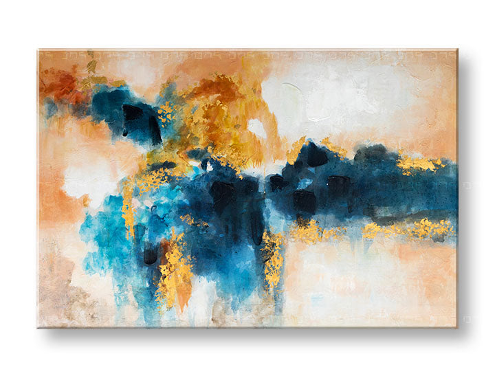 Ručno oslikana slika za zid APSTRAKT 120x80 cm – 3D perspektiva platna na drvenom okviru | 100 % original | akril na platnu ARTMIE | Papilora.sk