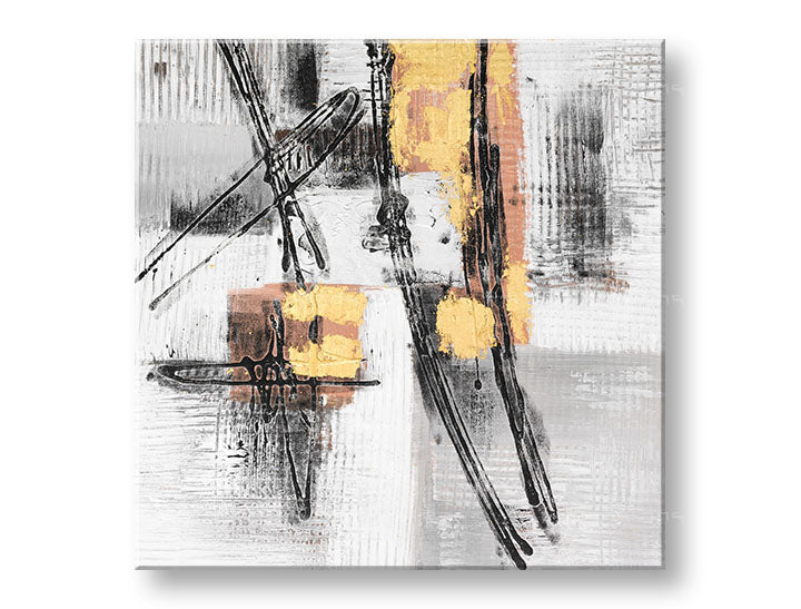Ručno oslikana slika za zid APSTRAKT 60x60 cm – 3D perspektiva platna na drvenom okviru | 100 % original | akril na platnu ARTMIE | Papilora.sk